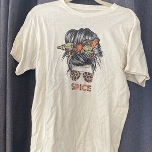 Spice Graphic White Tee - Short Sleeve